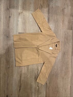 Quince Girls' Camel Open-Front Blazer Coat